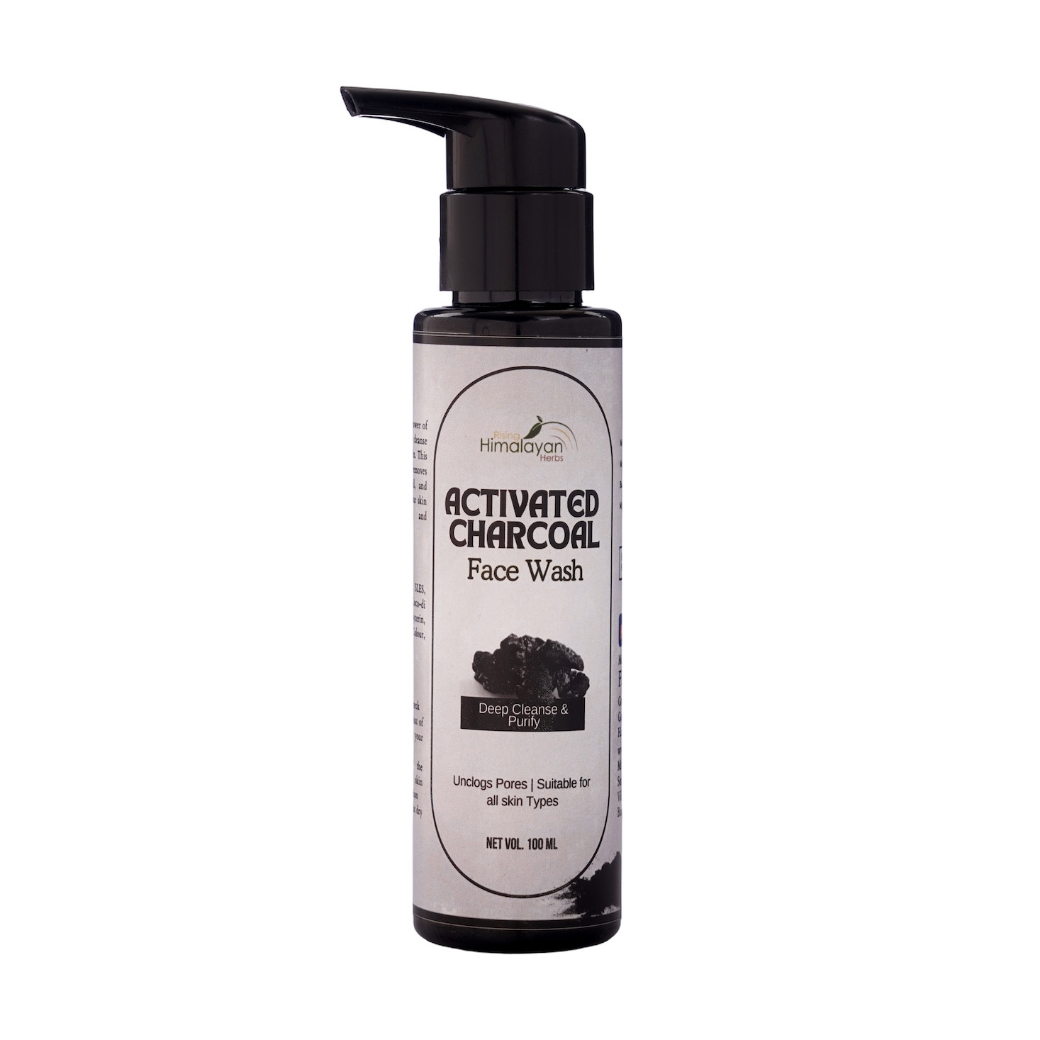 Activated Charcoal Face Wash For Men & Women | Brightening, Acne-Fighting, & Skin Reviving Formula Activated Charcoal Pack Of 100ml