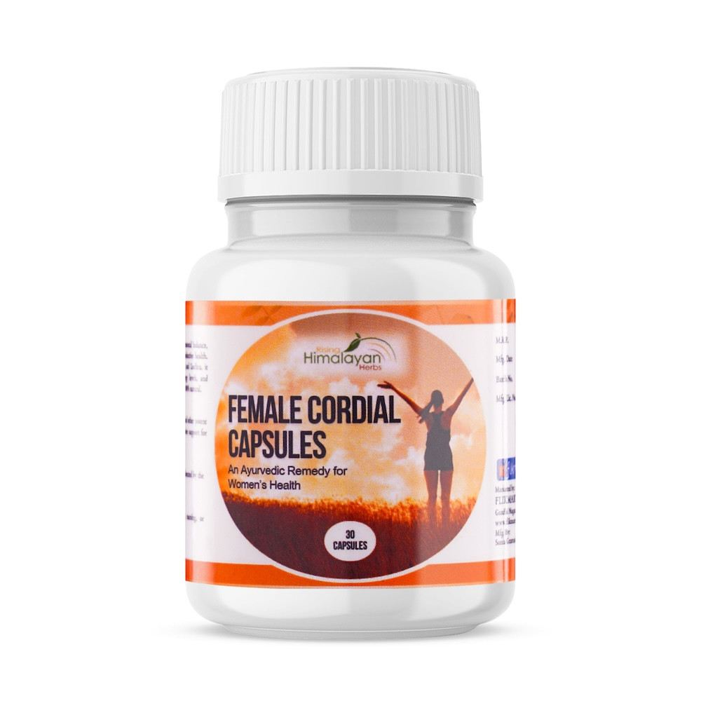Female Cordial Capsule | Support Hormonal Balance | Regulate Menstrual Cycle | Enhance Overall Reproductive Health | Ashoka, Shatavari & Lodhra | 100% Ayurvedic