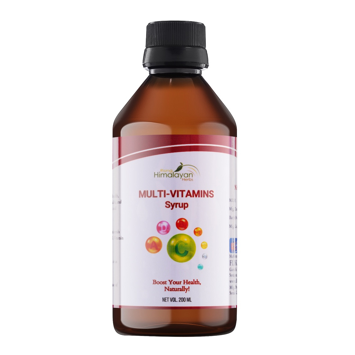 Multivitamins Syrup | Boost Energy & Immunity | Support Overall Health, Skin, Hair, Bones, Cognitive Functions | Contain Essential Vitamins & Minerals
