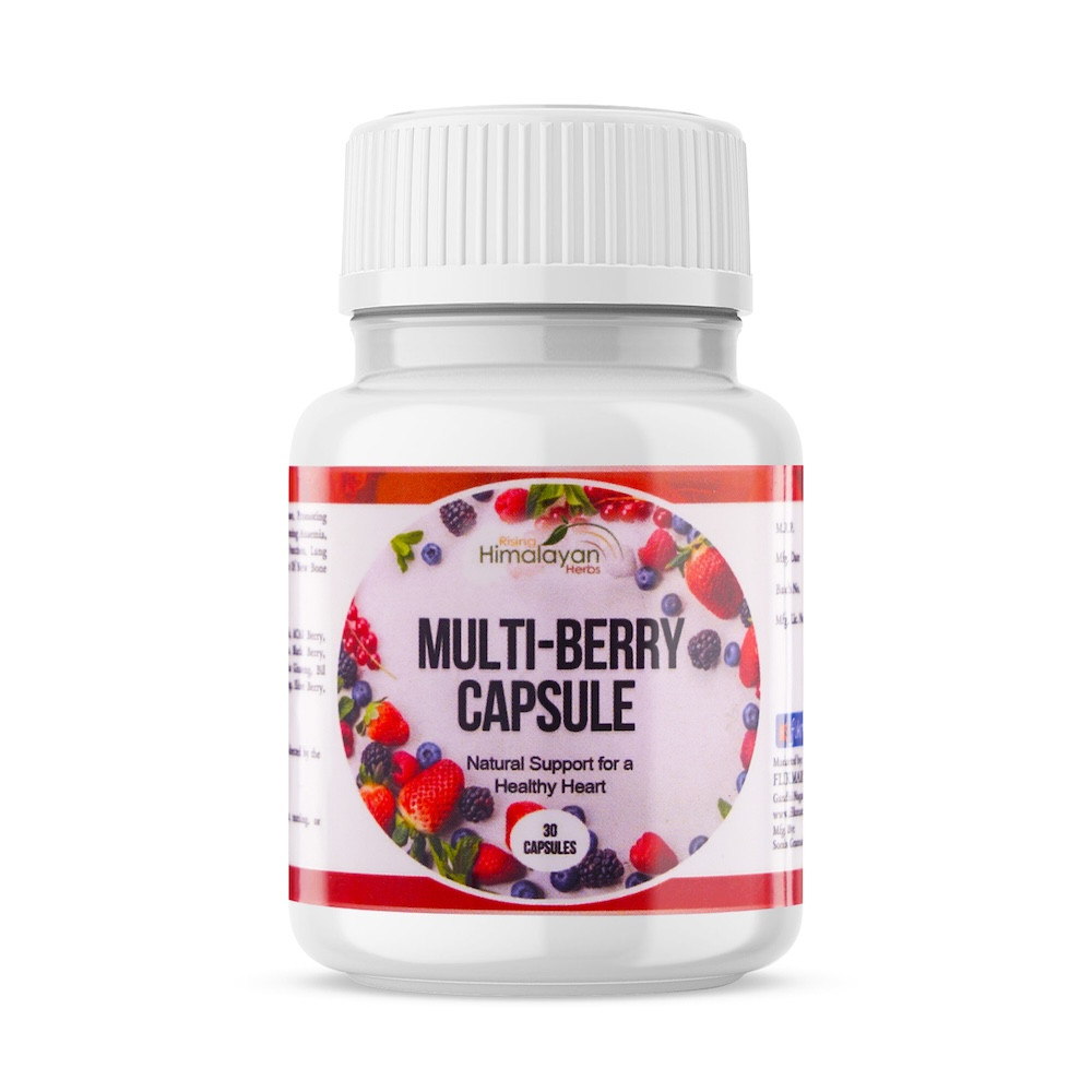 Multiberry Capsule | Super Antioxidant & Immunity Booster | Support Brain, Liver, Lungs, Stomach, Allergy, Asthma & Overall Health | 100% Natural Ingredients