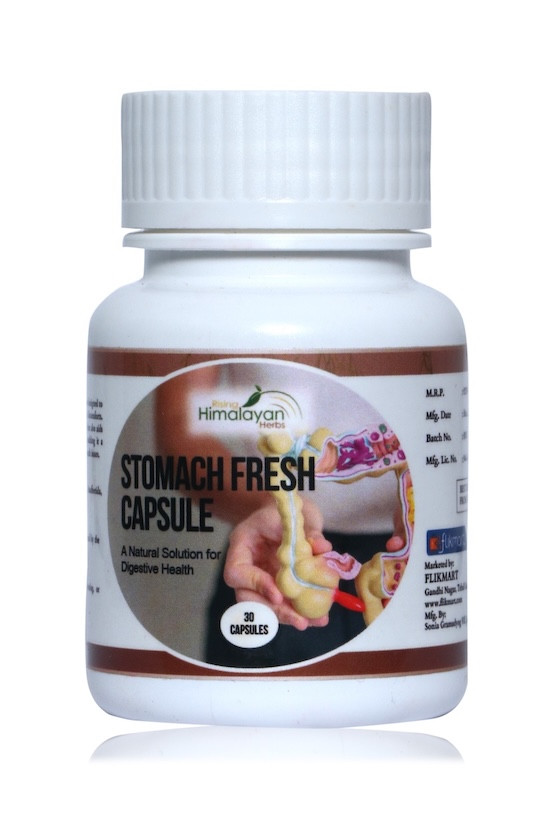 Stomach Fresh Capsule | Natural & Herbal Capsules For Better Digestive Function & Healthy Gut | Stomach Cleanser, Natural Colon Detox | Helps In Digestion & Relieves Constipation | Natural Remedy for