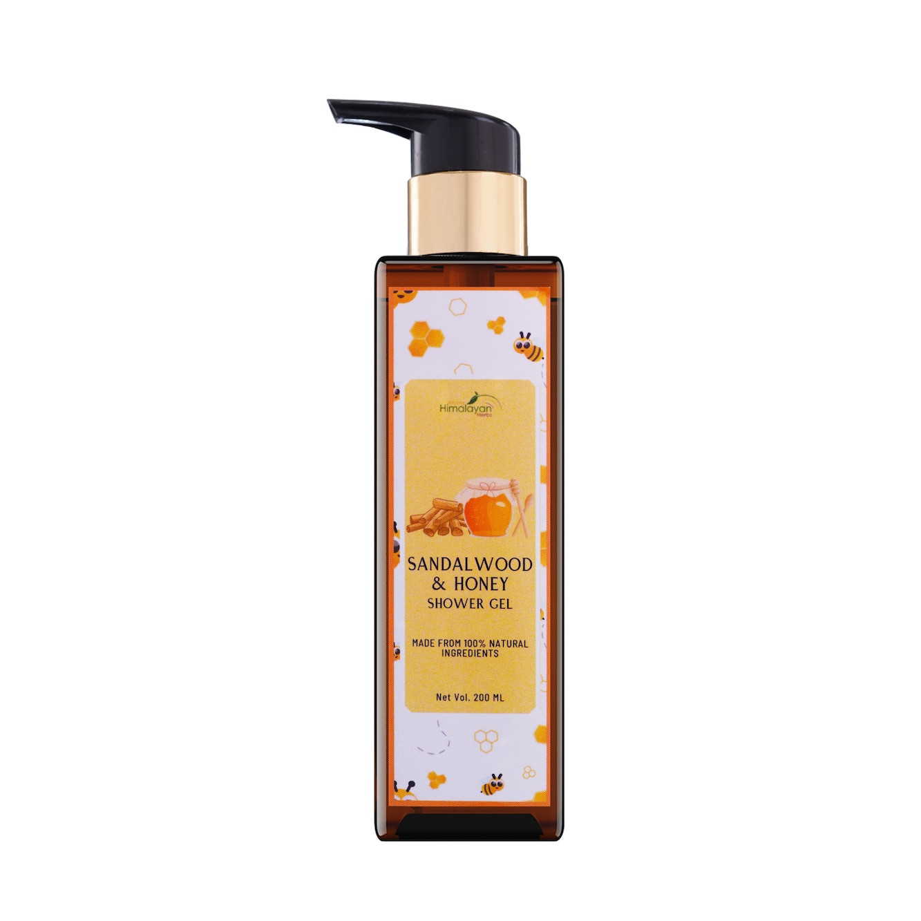 Sandalwood & Honey Shower Gel | Body Wash for Men & Women | Gentle, Moisturizing Body Wash for Soft, Supple Skin | 100% Natural