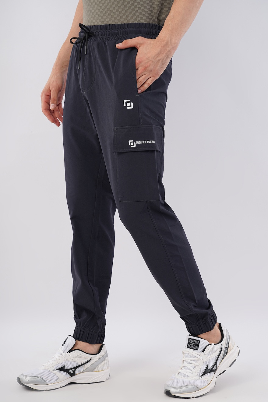Mens Regular Wear | Flik Fit | Elastic Cuffs | Track Pants | Cargo Pants | Jogger | Comfortable | Men & Boys | Dark Grey