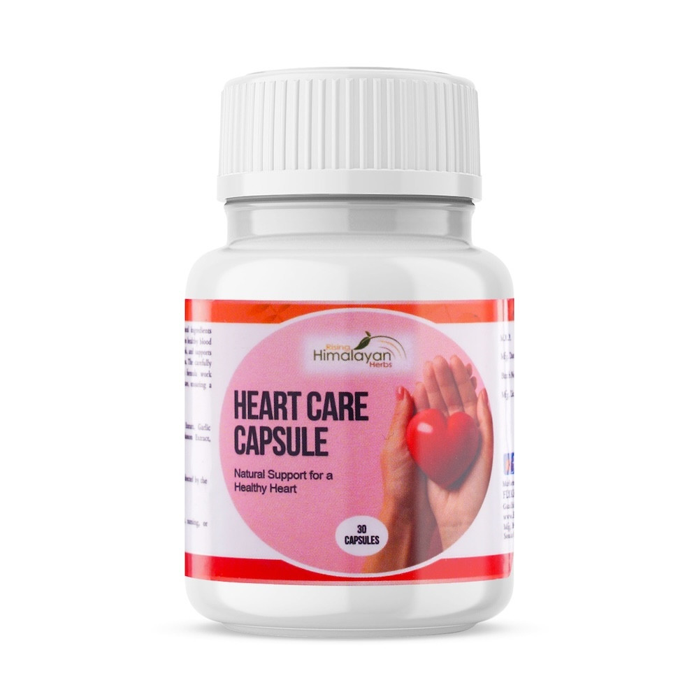 Heart Care Capsule | Improve Blood Circulation, Maintain Cholesterol Level | Extract of Arjuna, Guggul, Garlic, Turmeric | 100% Ayurvedic