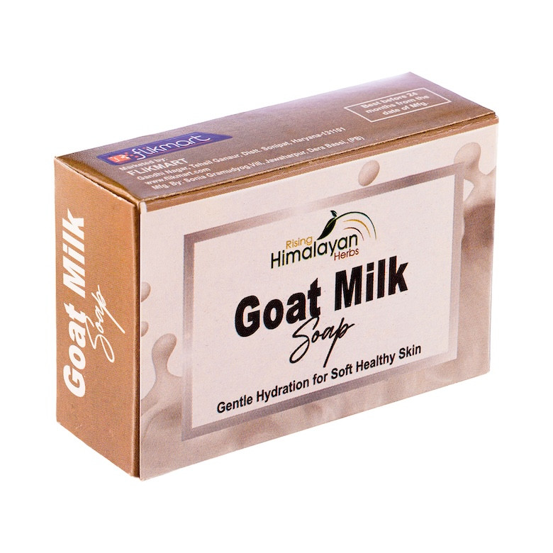 Goat Milk Bath Soap | Rising Himalayan Herbs | Reduce the appearance of Fine Lines, Wrinkles, and Age Spots | For Men & Women, All Skin Types | 125 GM