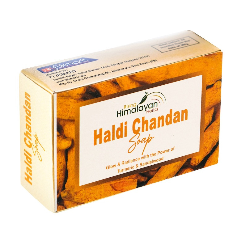 Haldi Chandan Bath Soap | Rising Himalayan Herbs | Gentle & Radiance Glow with Turmeric & Sandalwood for Healthy Skin | For Men & Women, All Skin Types | 125 GM