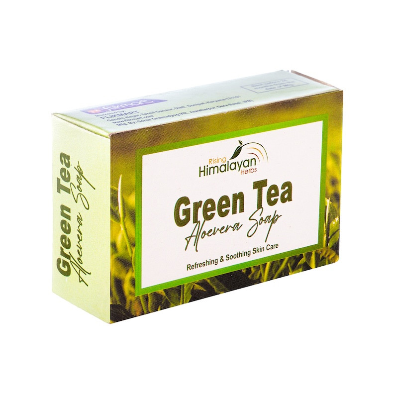 Green Tea Aloevera Soap | Rising Himalayan Herbs | Gentle & Nourishing Care for Healthy Skin | For Men & Women, All Skin Types | 125 GM