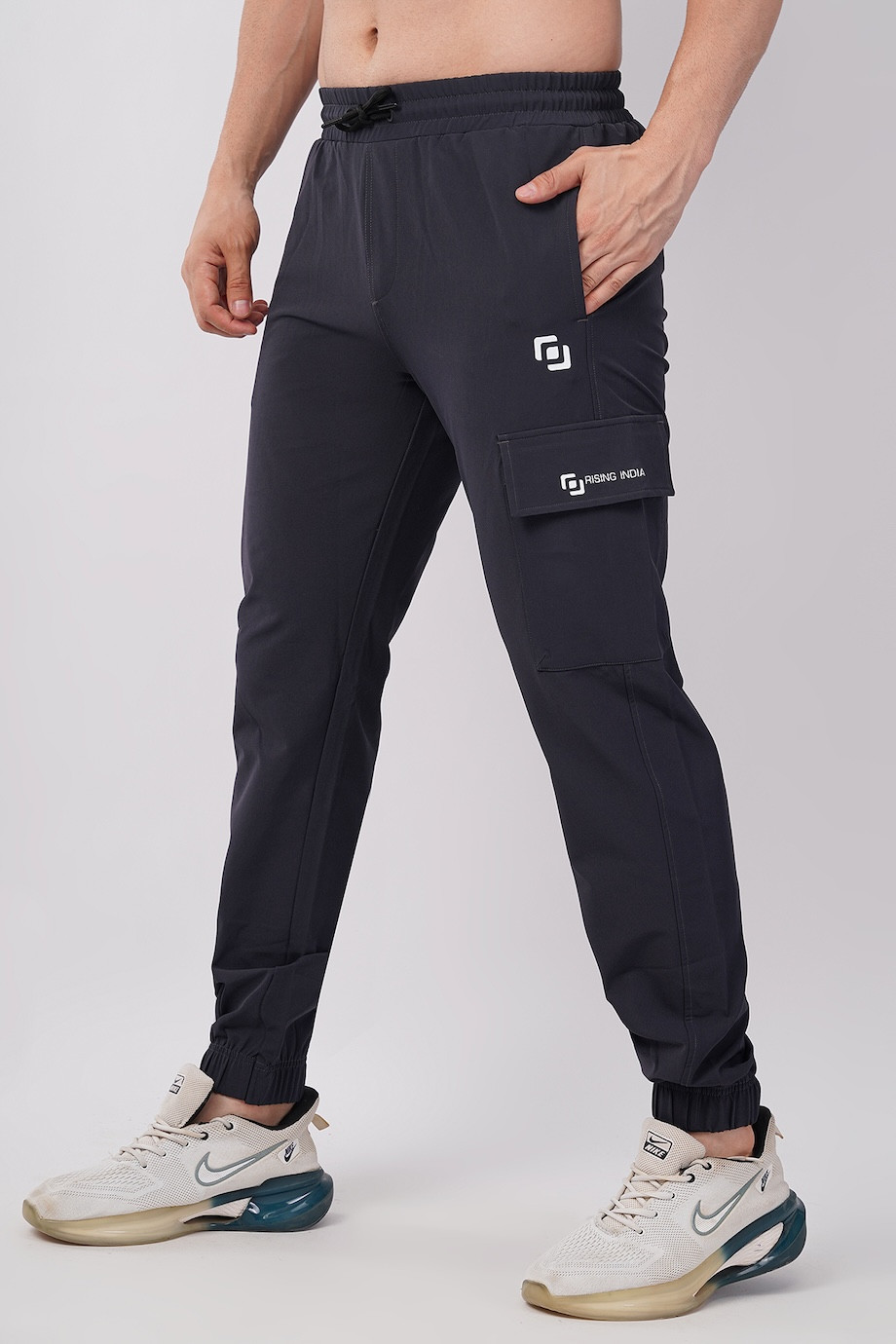 Mens Regular Wear | Flik Fit | Narrow Track Pants | Cargo Pants | Jogger | Comfortable | Men & Boys | Dark Grey