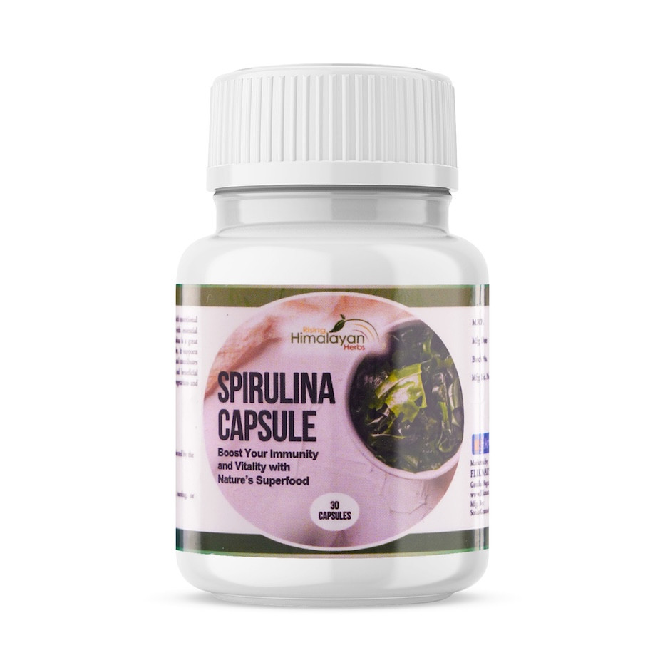Spirulina Capsule | Boost Your Energy & Immunity | Improve Digestion, Skin, Eyes Health | Superfood for Vegitarian