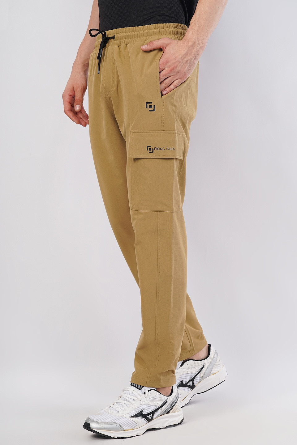 Mens Regular Wear | Flik Fit | Narrow Track Pants | Cargo Pants | Jogger | Comfortable | Men & Boys | Light Khakhi
