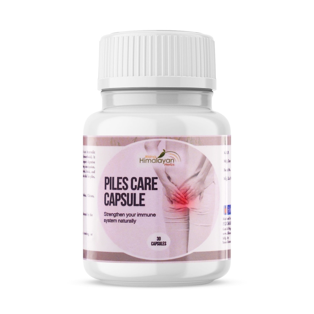 Piles Care Capsule | Rising Himalayan Herbs | Relief from Piles Pain, Constipation, Discomfort, Burning, and Itching | Support Digestive Health | Triphala, Chirata, Pipali, & Haritaki