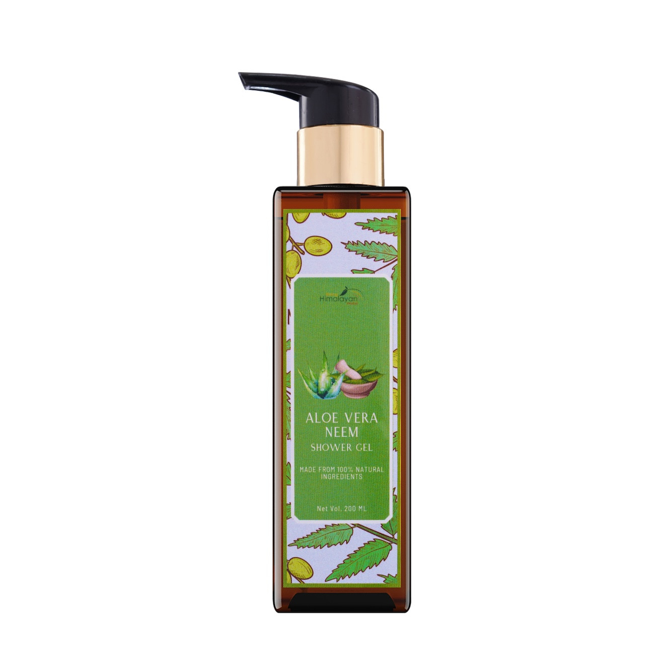 Aloe Vera Neem Shower Gel | Body Wash for Men & Women | Gentle, Moisturizing Body Wash for Soft, Supple Skin | 100% Natural