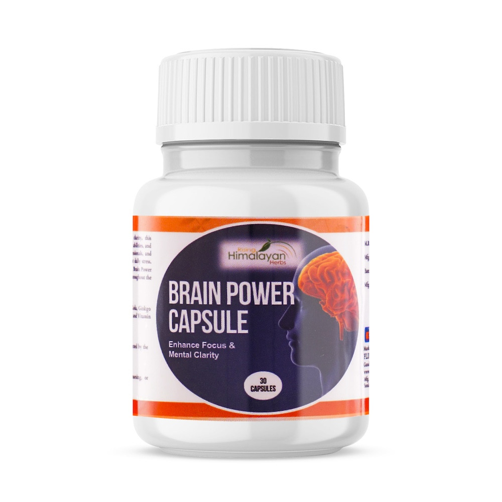 Brain Power Capsule | Memory Booster & Concentration  | Supports Brain Cell Health & Cognitive Development | For Students & Professionals | Unisex 100% Ayurvedic