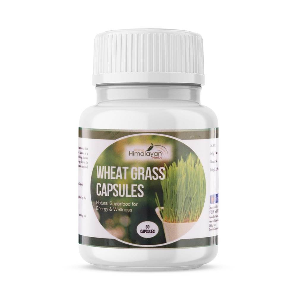 Wheat Grass Capsule | Supports Immunity & Boosts Stamina | Rich in Natural Antioxidants, Vitamins & Minerals, For Detox, Overall Well-Being | Rising Himalayan Herbs
