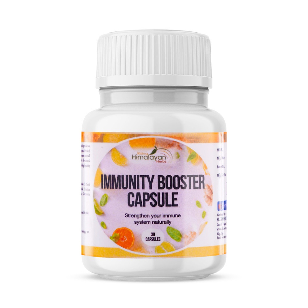 Immunity Booster Capsule | Rising Himalayan Herbs, Immunity Booster Supplement for Adults, 100% Organic, Ayurvedic & Natural, Rich Antioxidant, 30 Capsules