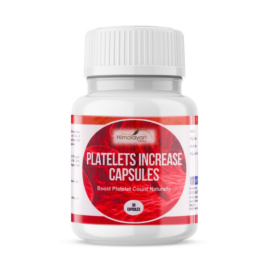 Platelets Increase Capsule | Natural Papaya Leaf Extract | Platelets Booster, Carica Papaya With Goodness Of Tulsi, Giloy, Moringa & Sadabahar I Improve Blood Platelets Count